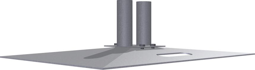 Schake Plaque de base pour clôture mobile ZOOM