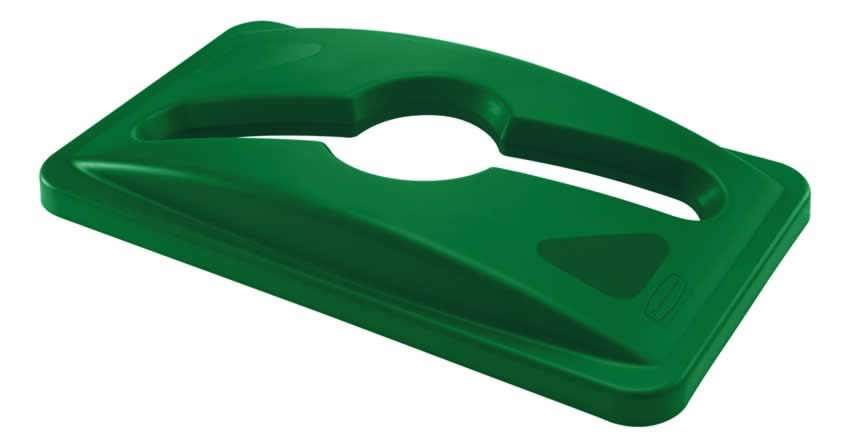 Rubbermaid Couvercle Slim Jim® pour déchets mixtes pour collecteur de recyclage, vert  ZOOM