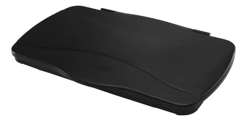 Rubbermaid Couvercle à charnière Slim Jim® pour collecteur de recyclage, noir ZOOM