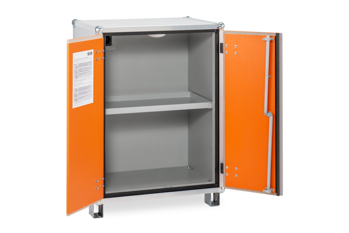 Cemo armoire de stockage de batteries lithium-ion antidéflagrante lockEX 8/10 à manutentionner, hauteur x largeur x profondeur 1110 x 800 x 660 mm  ZOOM