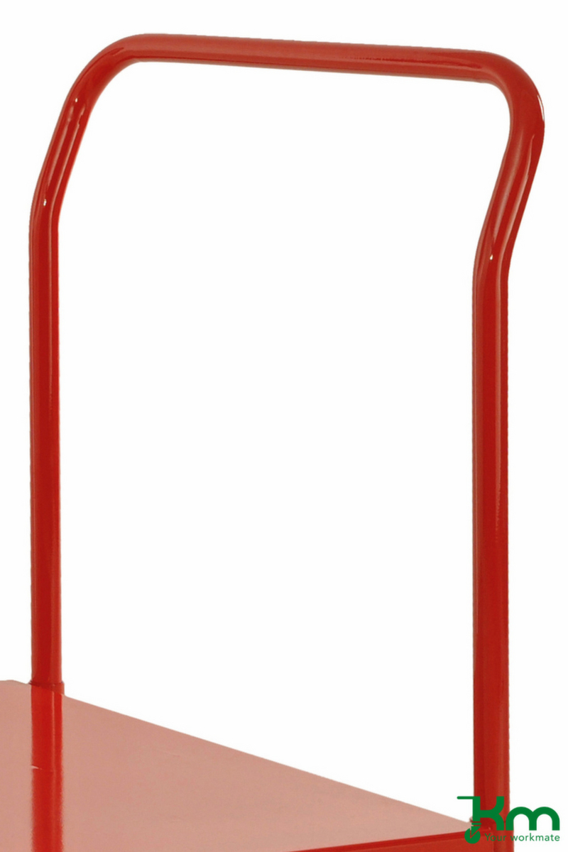 Kongamek Chariot à poignée de poussée avec surface de chargement en acier, force 1200 kg, plateau longueur x largeur 1400 x 760 mm  ZOOM