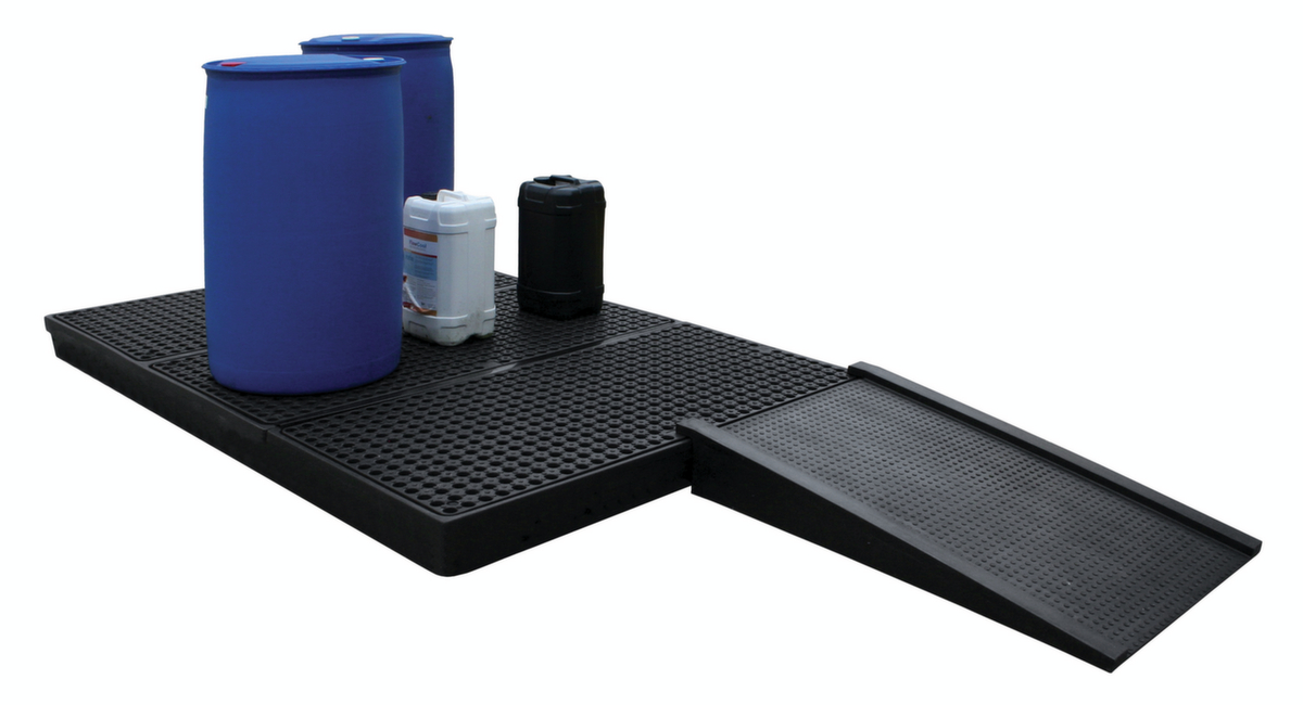 Lacont Rampe d'accès au bac de collecte de PE, largeur 810 mm