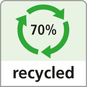 Symbol für Kartonagen mit hohem Recyclinganteil