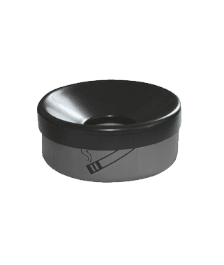 Tischaschenbecher für Raucherbereiche auf Tischen im Außenbereich