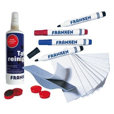Whiteboard Marker, Reinigungsspray und Zubehör für Präsentationen