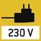 Symbol für Netzadapter zur Stromversorgung einer Waage